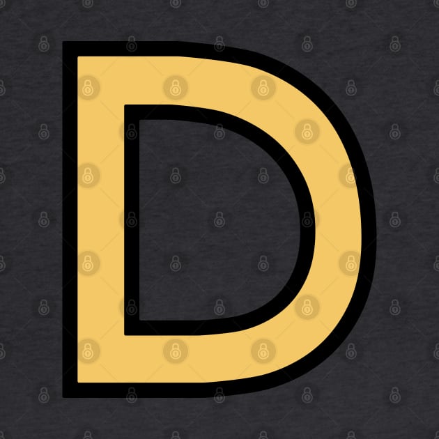 Funky Yellow Letter D by Thespot